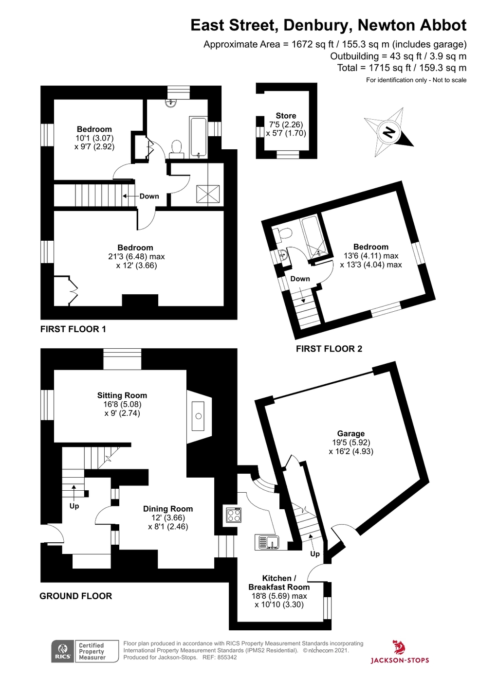JacksonStops 3 bedroom property for sale in East Street, Denbury, Newton Abbot, TQ12 Offers
