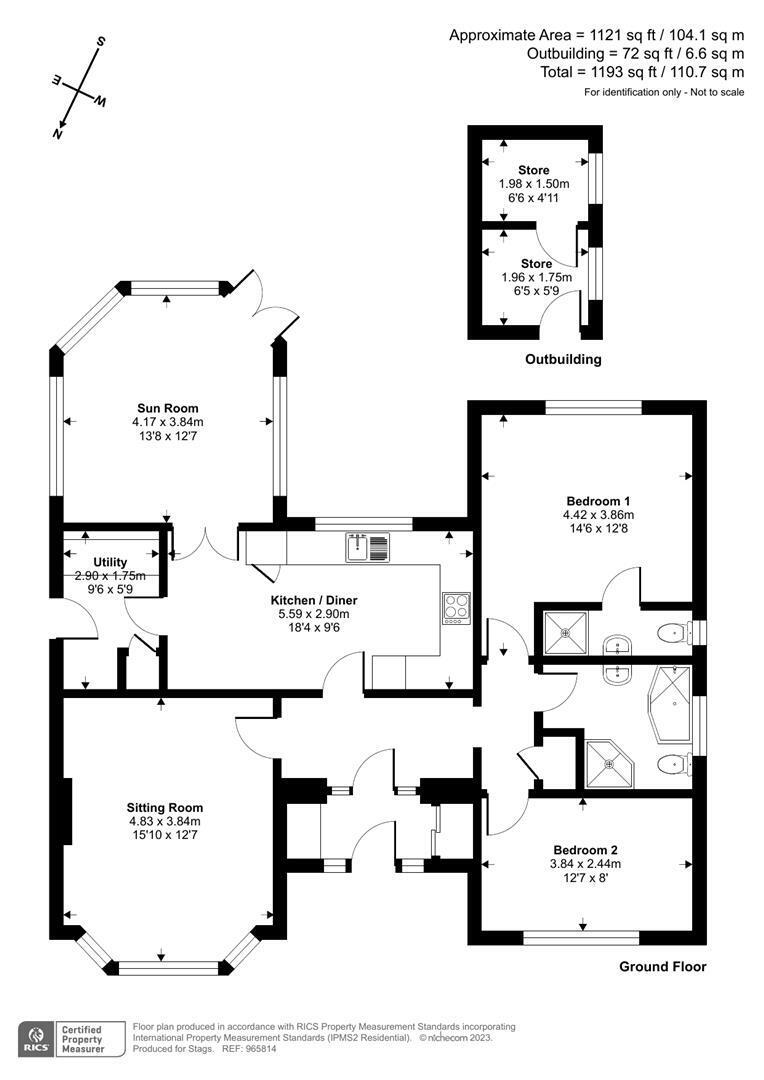 Stags 2 bedroom property for sale in Back Lane, Tintagel
