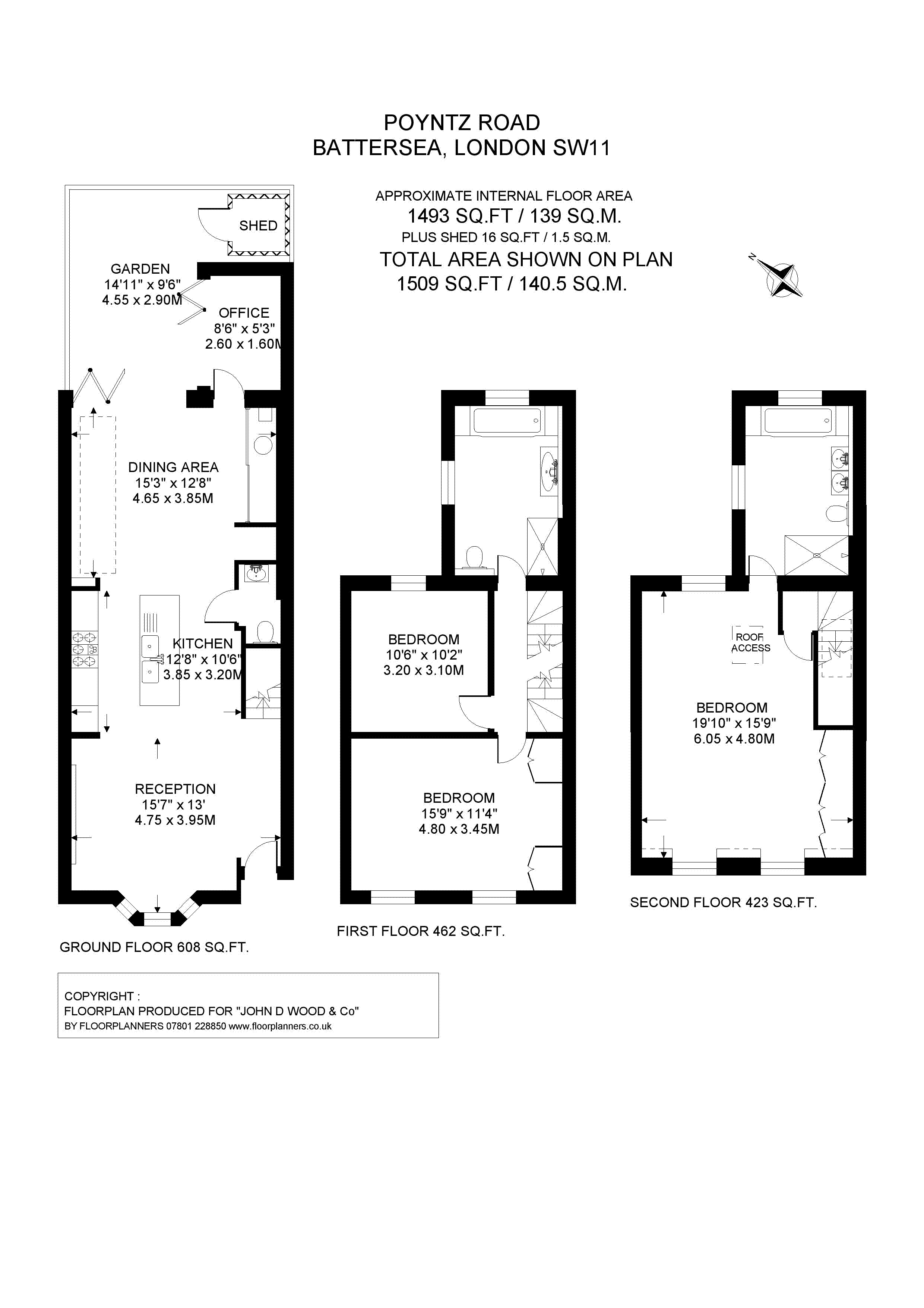 3 bedroom property for sale in Poyntz Road, London, SW11 £1,325,000