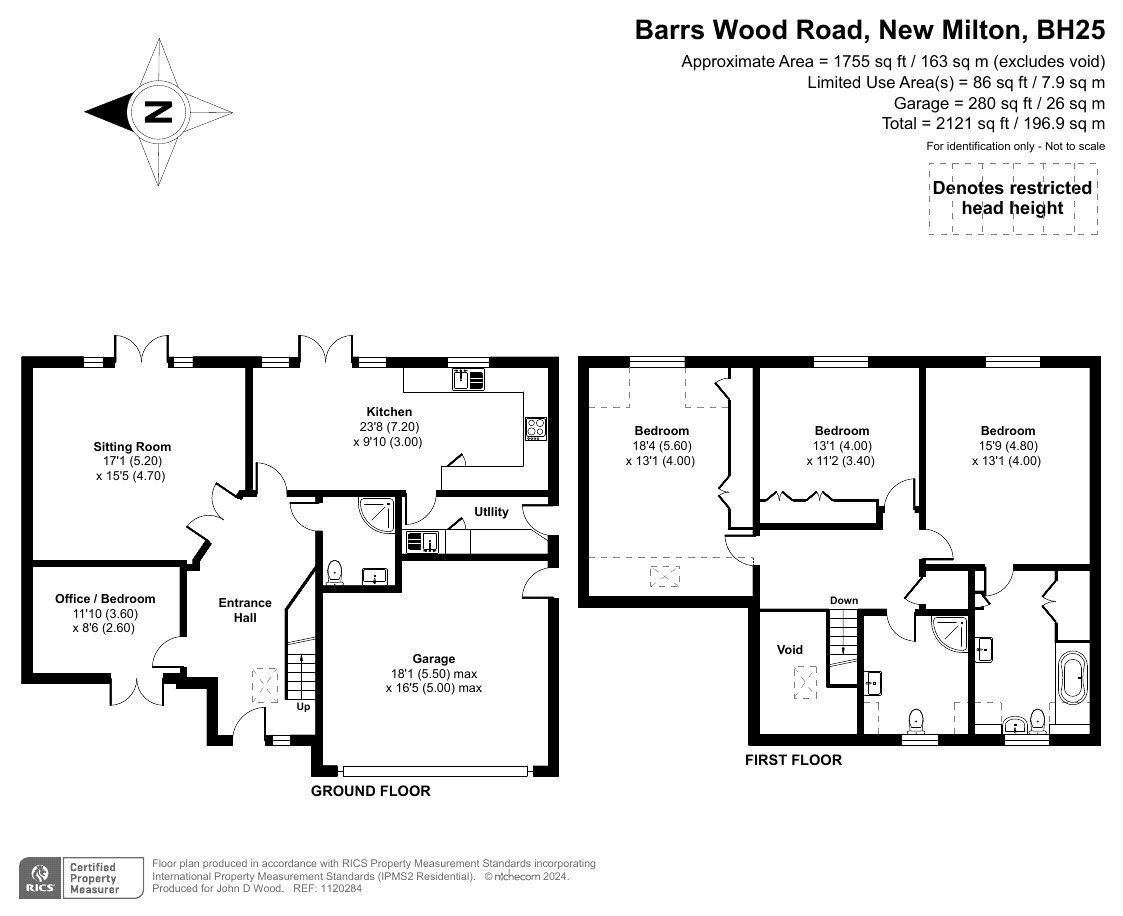 3 bedroom property for sale in Barrs Wood Road, New Milton, Hampshire
