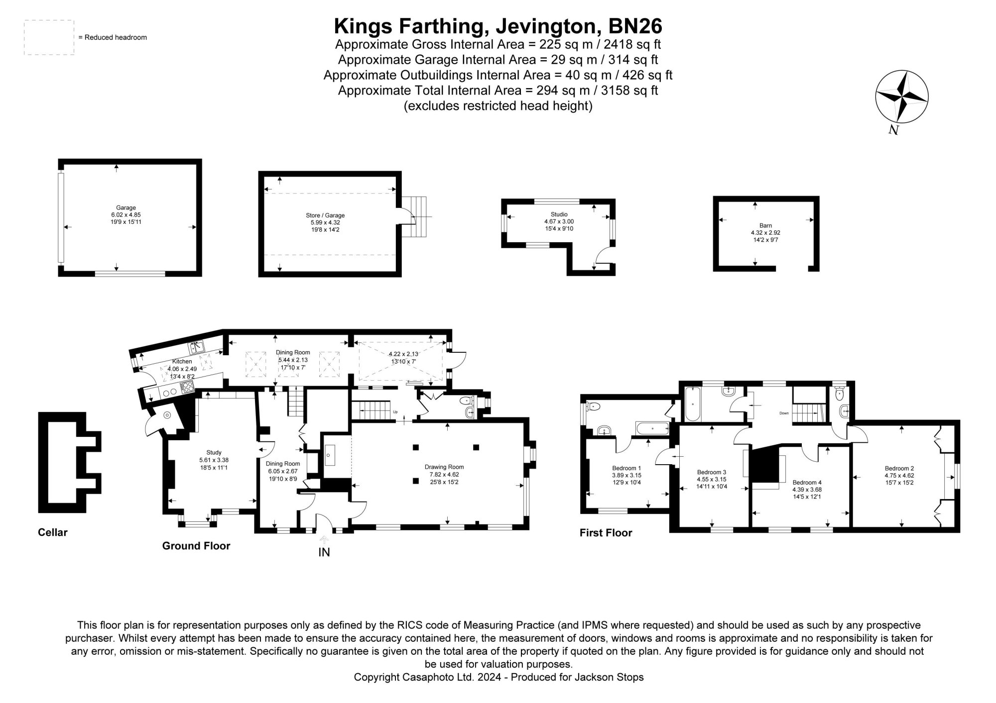 JacksonStops 4 bedroom property for sale in Jevington, East Sussex, BN26 Guide price £925,000