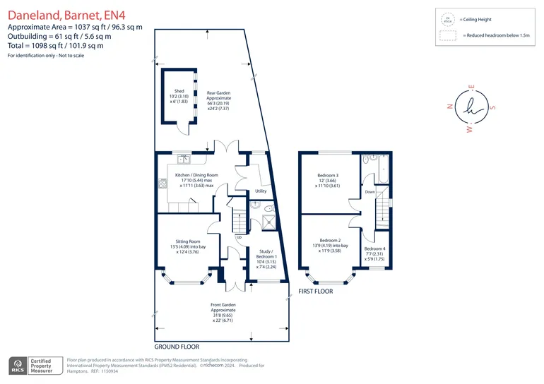Floorplan 1 for Daneland, East Barnet, EN4