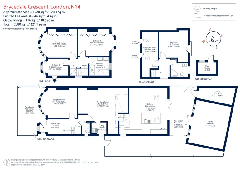 Floorplan 1 for Brycedale Crescent, Southgate, N14