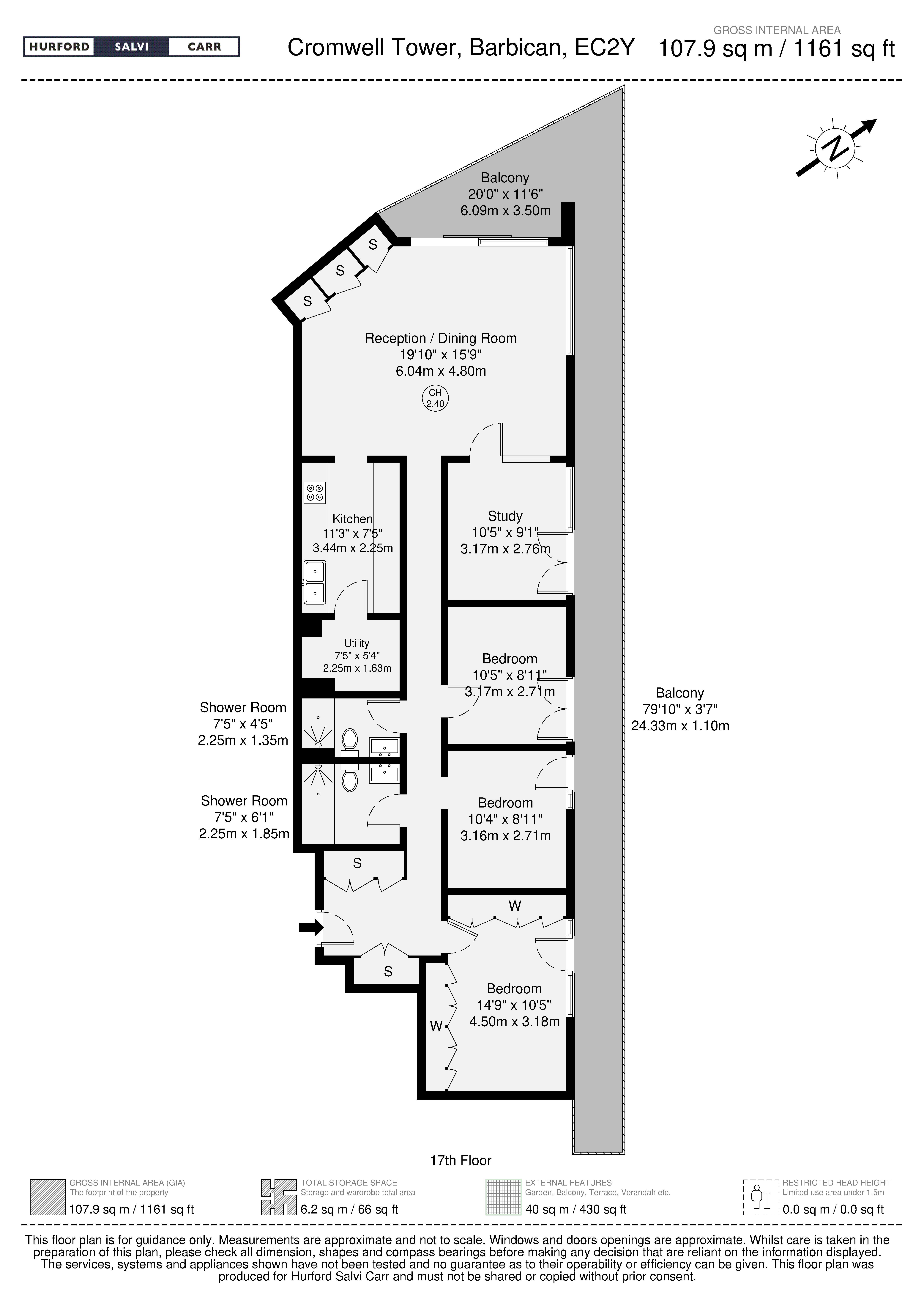 Barbican, London, EC2Y floorplan