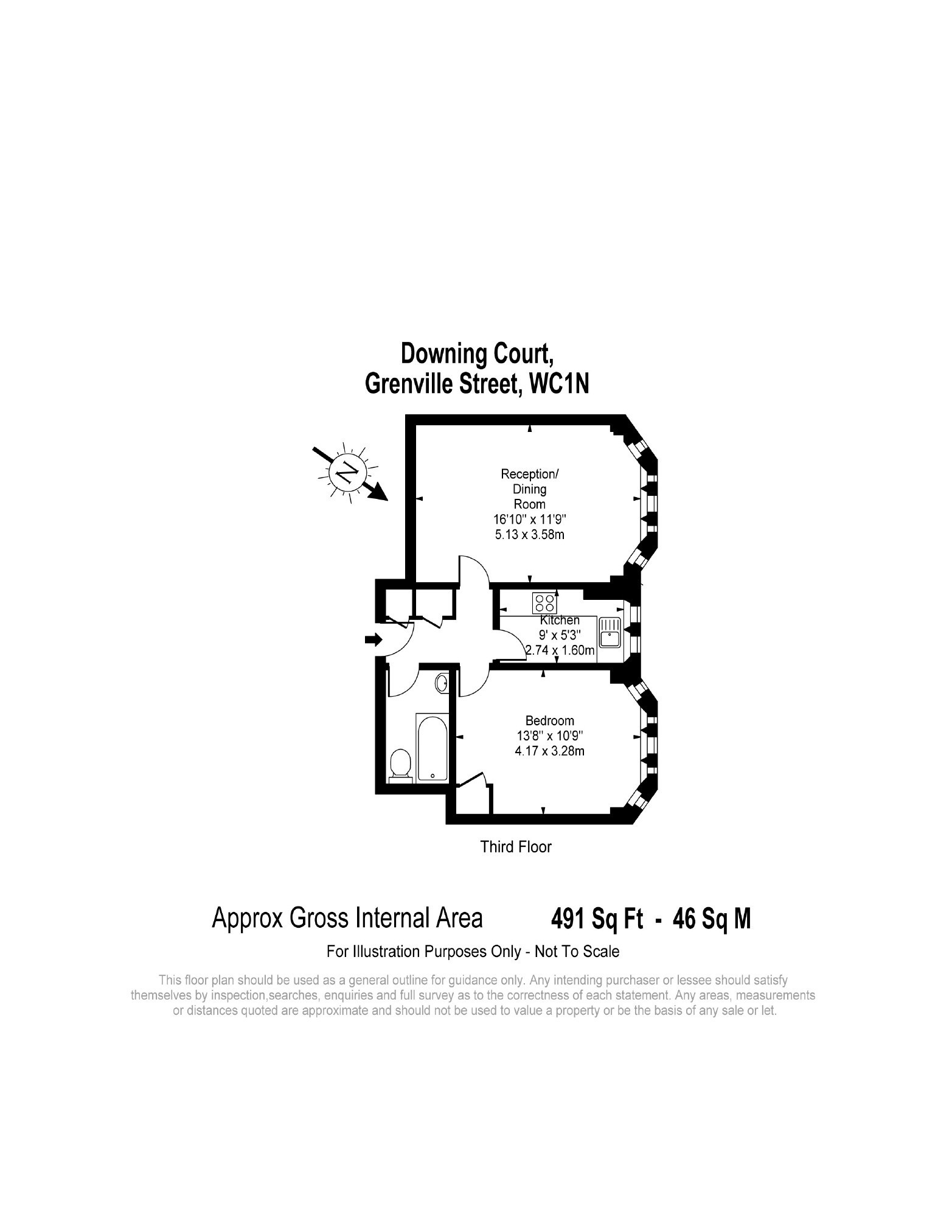 Downing Court, Grenville Street, Bloomsbury, WC1N floorplan
