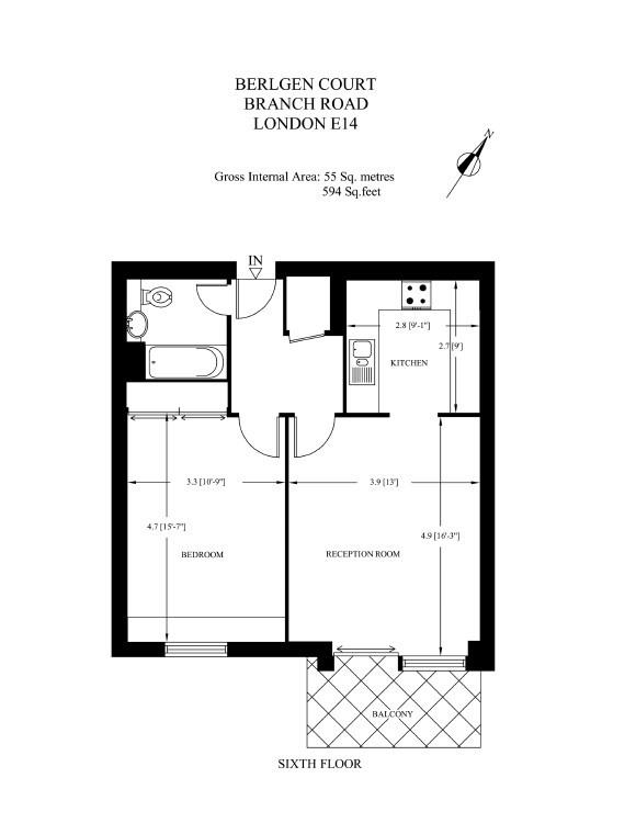 Berglen Court, 7 Branch Road, London, E14 floorplan