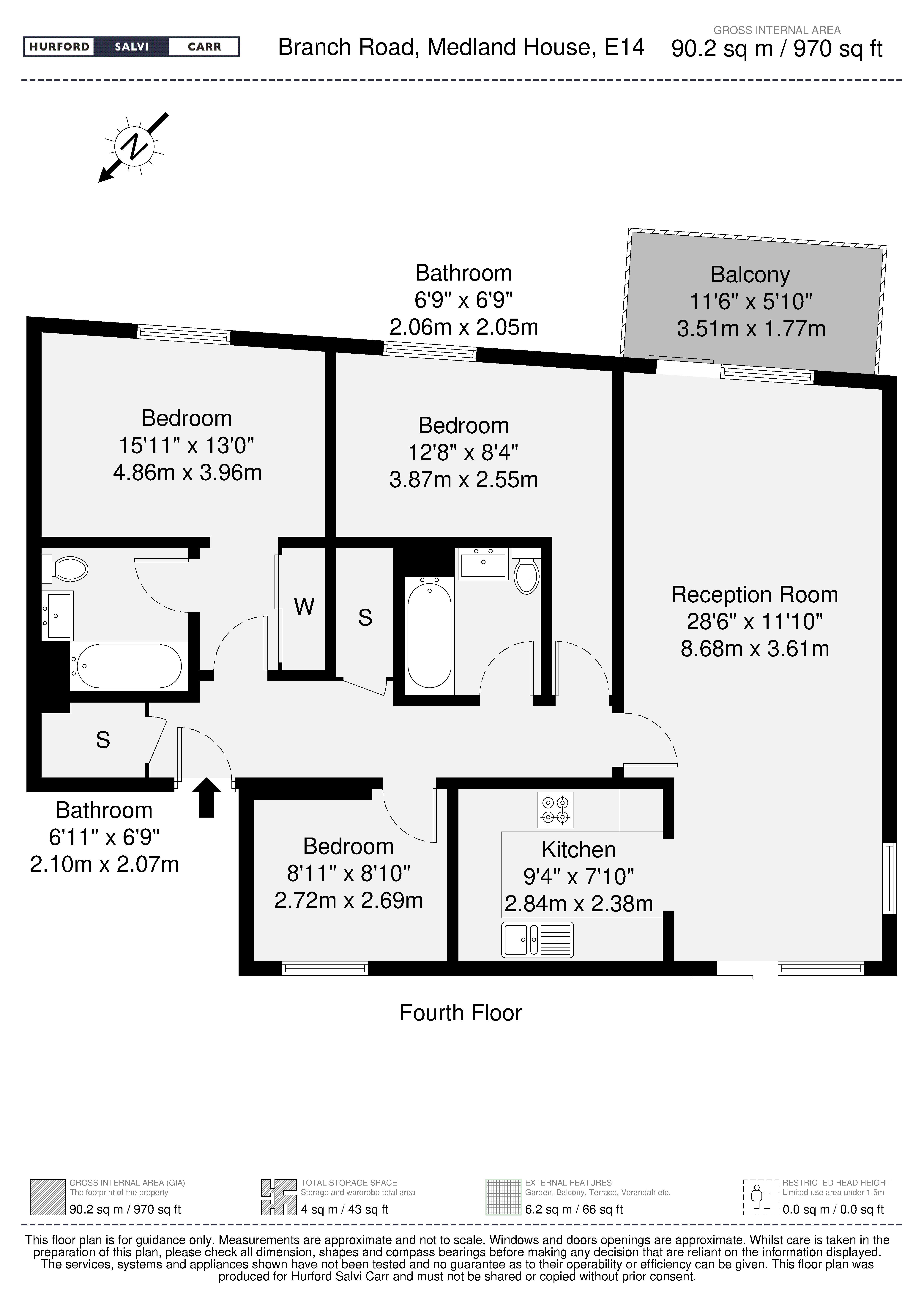 Medland House, 11 Branch Road, London, E14 floorplan