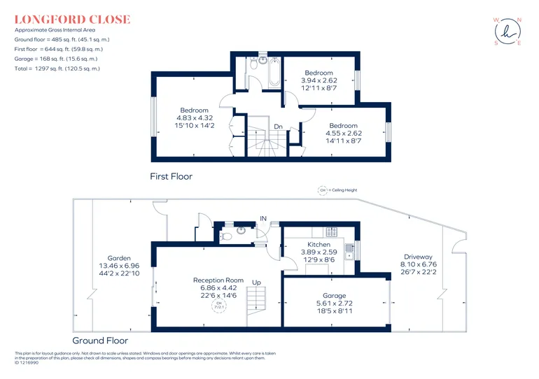Floorplan 1 for Longford Close, Hampton, TW12