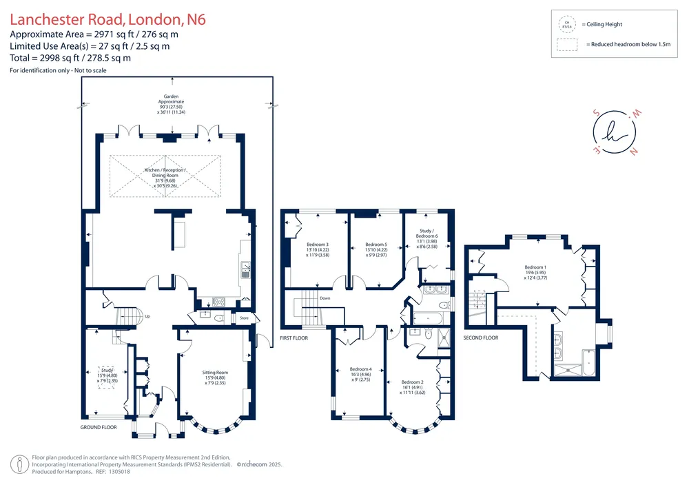 Floorplan for Lanchester Road, London, N6