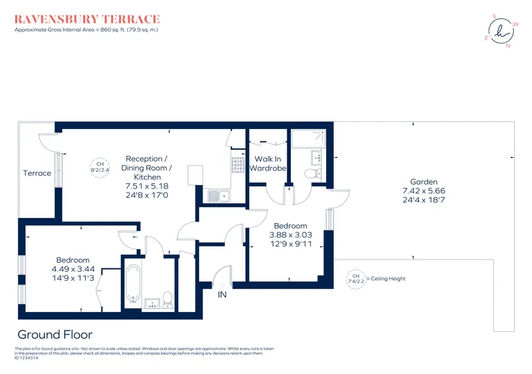 Floorplan 1 for 19 Ravensbury Terrace, London, SW18