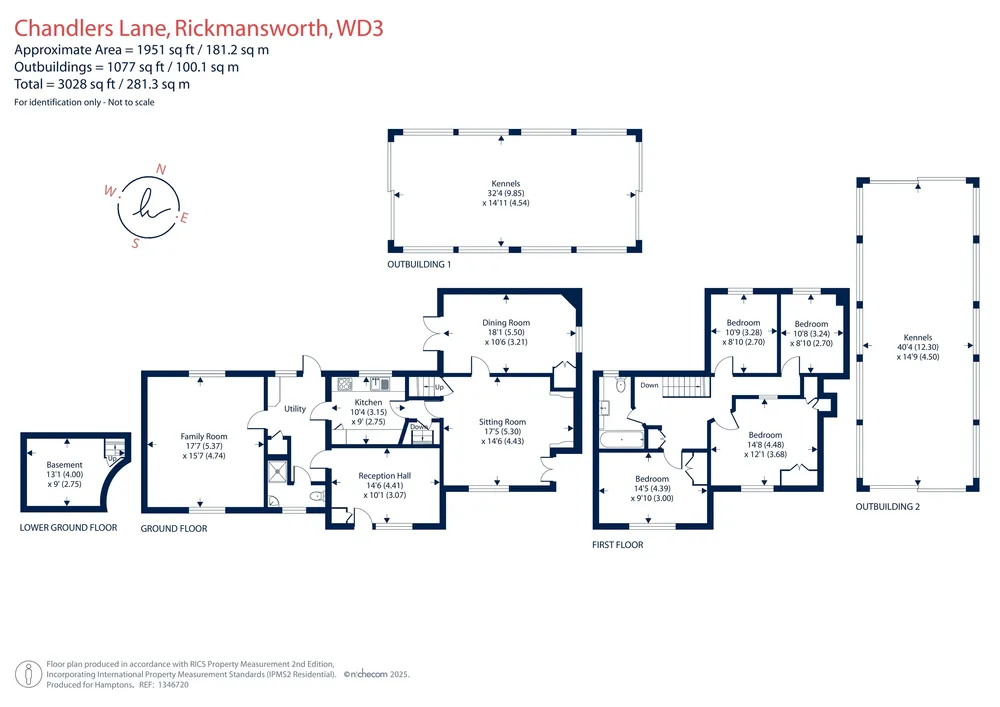 Floorplan for Chandlers Lane, Rickmansworth, WD3