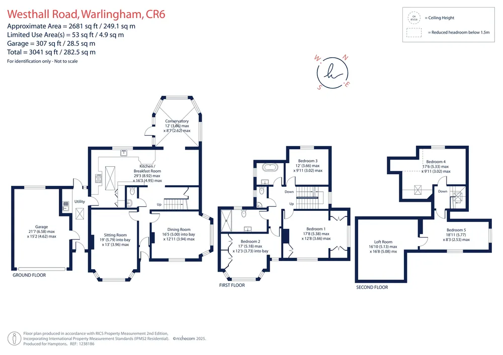 Floorplan for Westhall Road, Warlingham, CR6