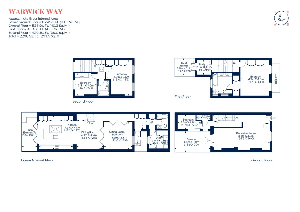 Floorplan for Warwick Way, London, SW1V
