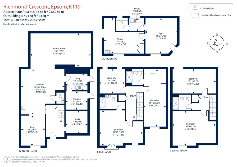 Floorplan for Richmond Crescent, Epsom, KT19