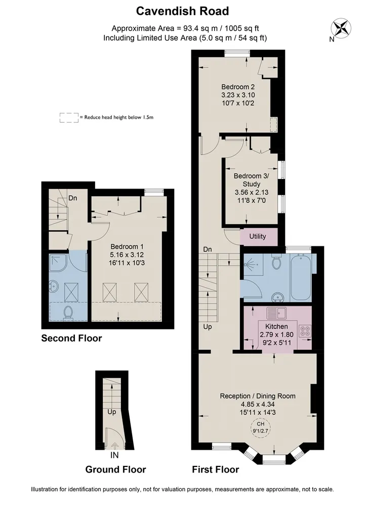 Floorplan for Cavendish Road, London, SW12