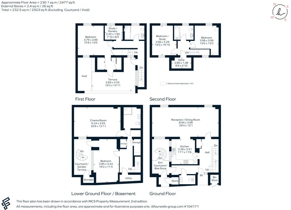 Floorplan for Hampton Court Road, East Molesey, KT8