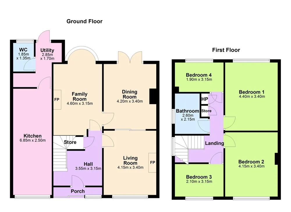 Floorplan for 30 Butterfield Orchard, Rathfarnham, Dublin 14, D14XD74