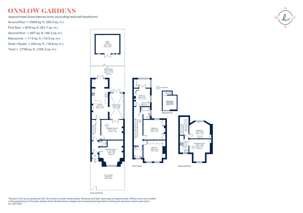 Floorplan for Onslow Gardens, London, N10