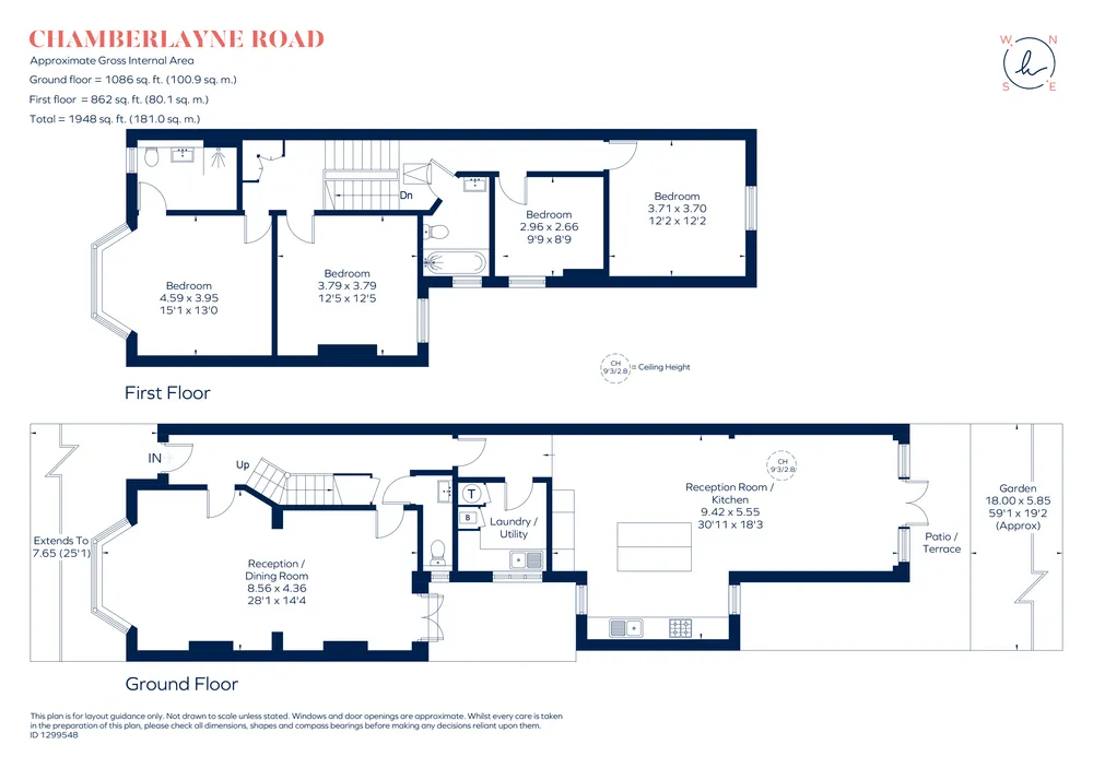 Floorplan for Chamberlayne Road, London, NW10