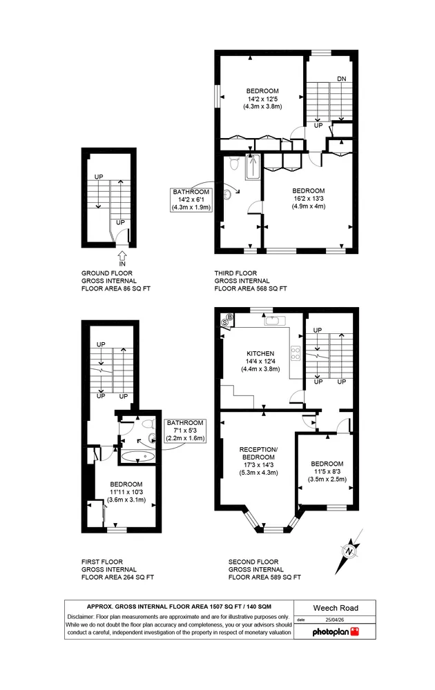 Floorplan for Weech Road, London, NW6