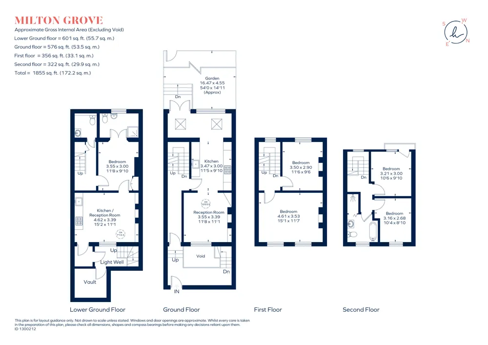 Floorplan for Milton Grove, London, N16