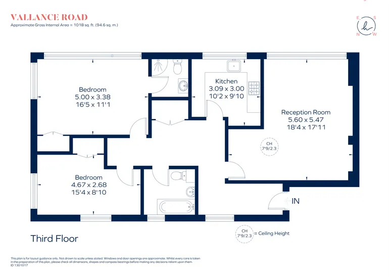 Floorplan 1 for Vallance Road London E1