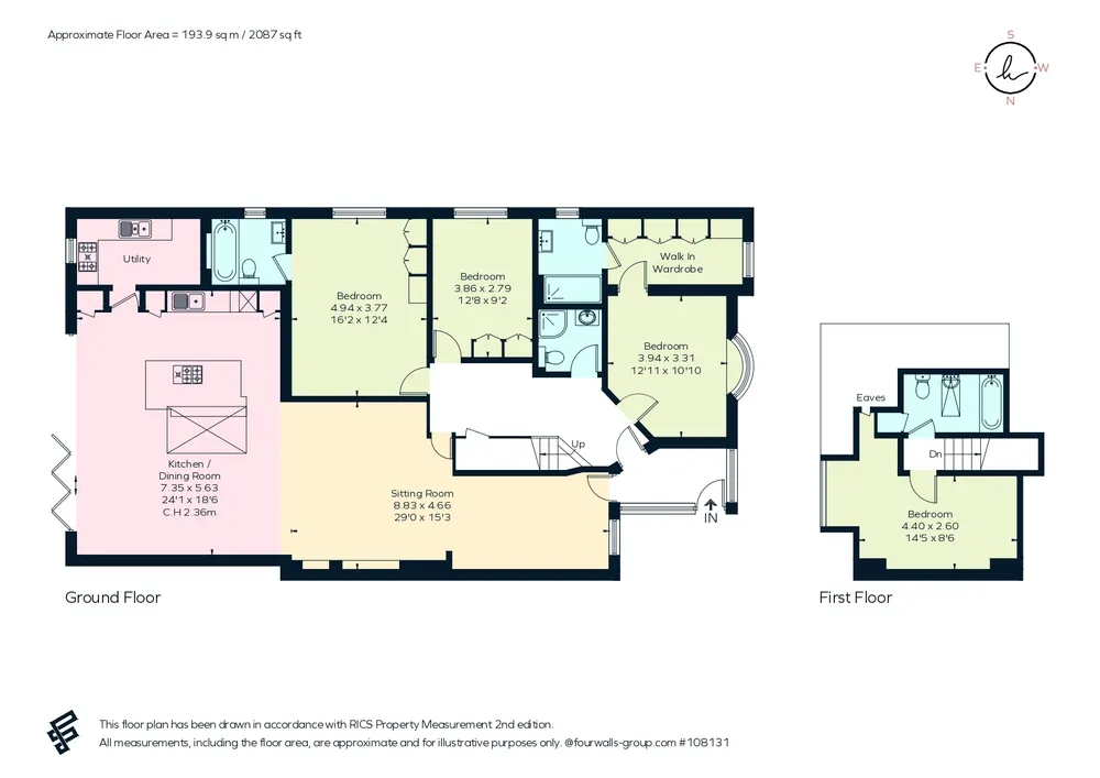 Floorplan for Caldecote Gardens, Bushey, WD23