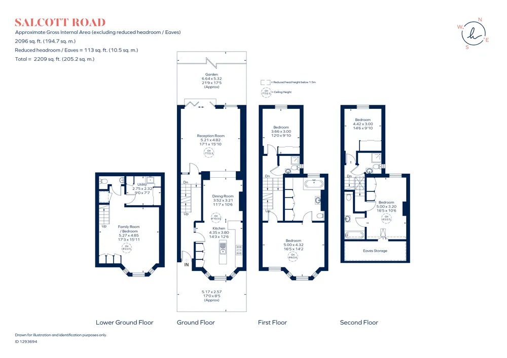 Floorplan for Salcott Road, London, SW11