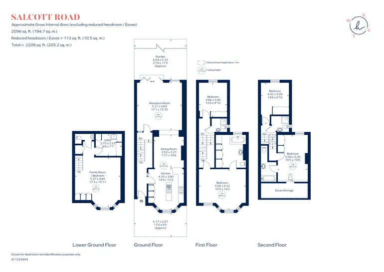 Floorplan 1 for Salcott Road, London, SW11