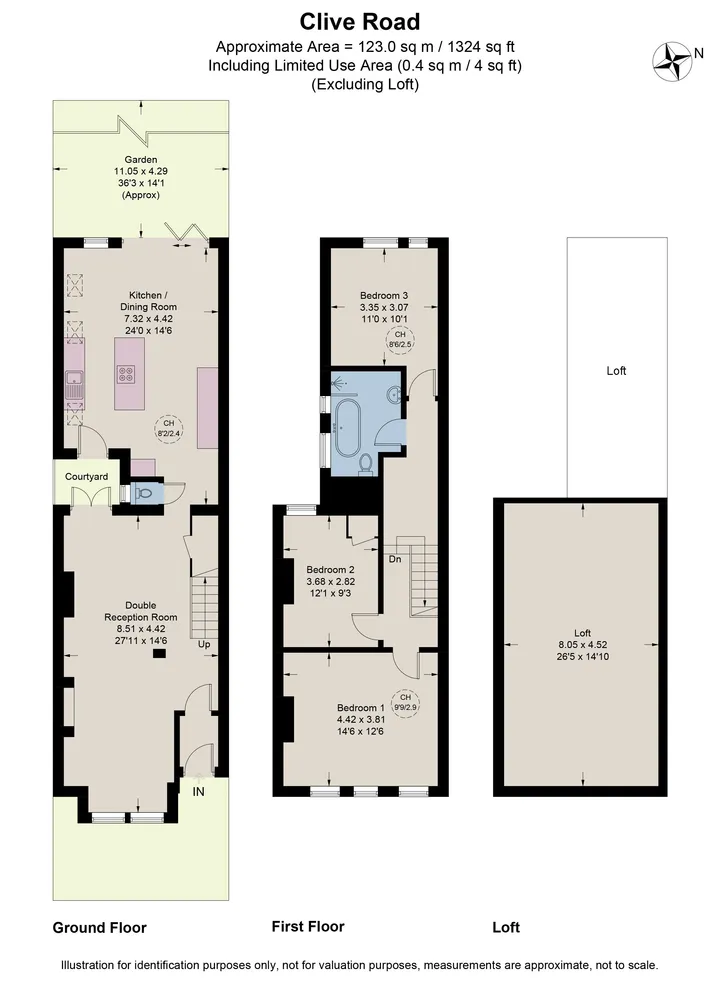 Floorplan for Clive Road, London, SE21