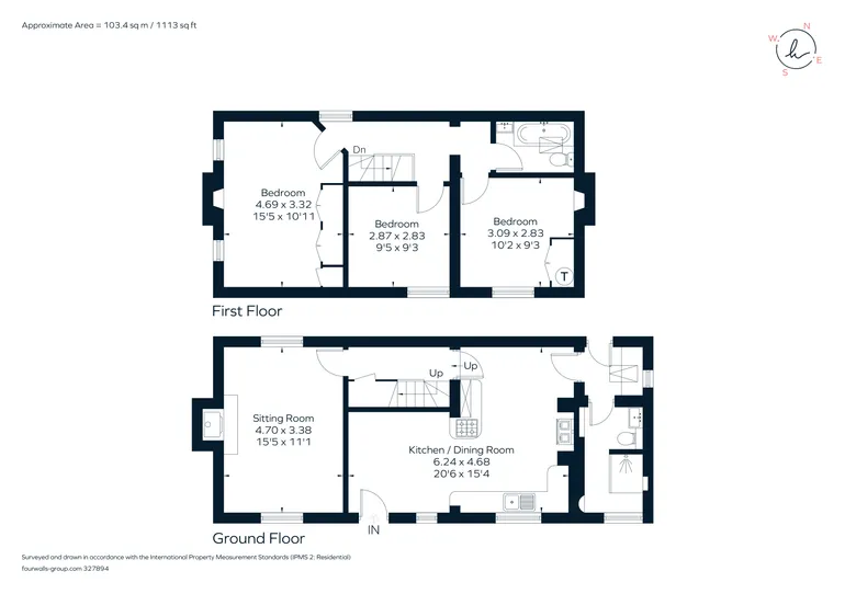 Floorplan 1 for Hollycombe, Liphook, GU30