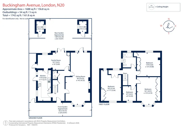 Floorplan 1 for Buckingham Avenue, Whetstone, N20
