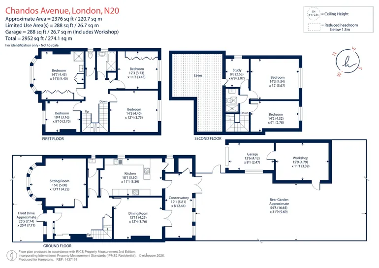Floorplan 1 for Chandos Avenue, Whetstone, N20