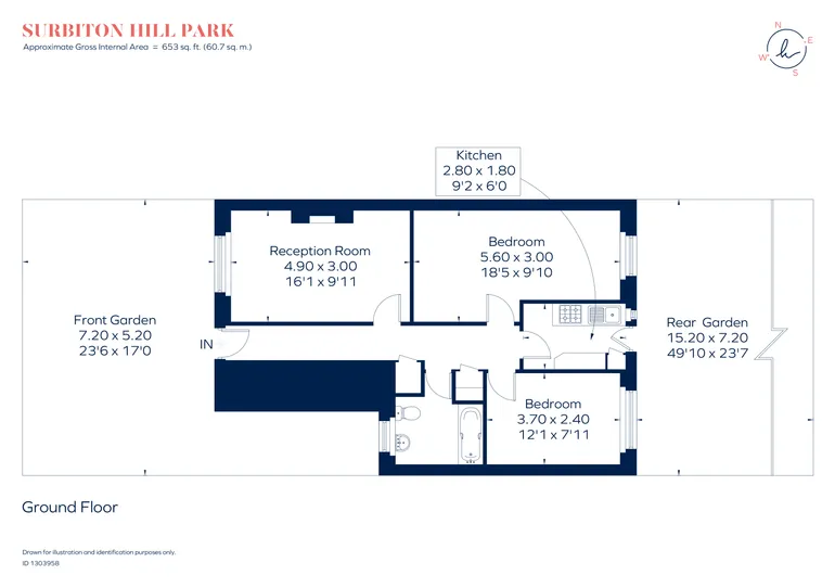 Floorplan 1 for Surbiton Hill Park, Surbiton, KT5