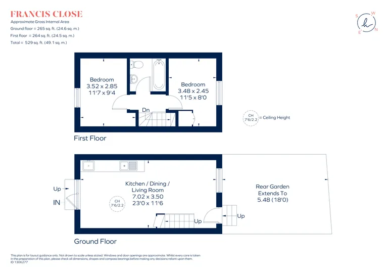 Floorplan 1 for Francis Close, London, E14
