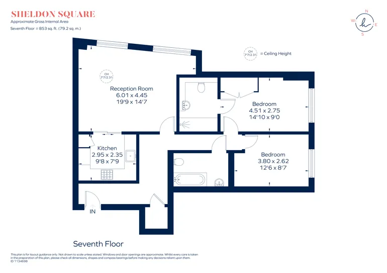 Floorplan 1 for Sheldon Square Paddington W2