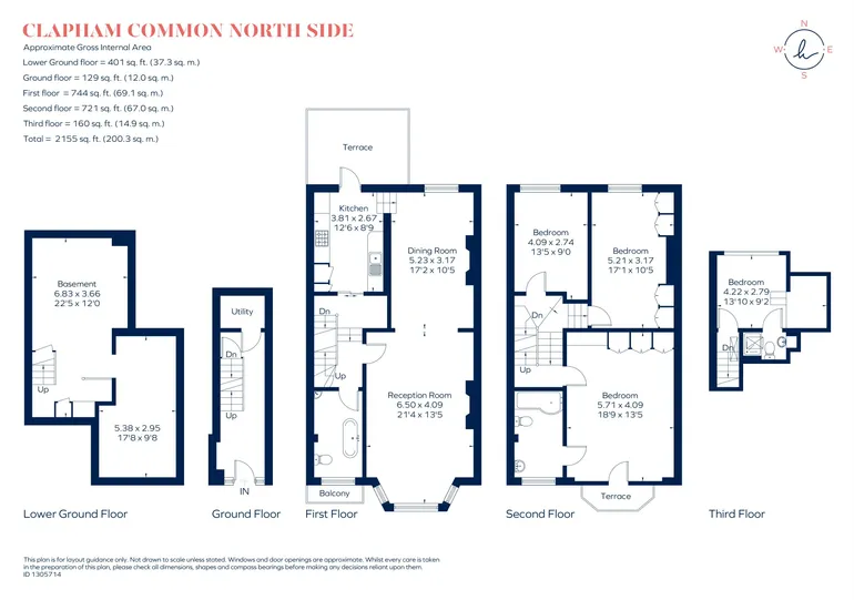 Floorplan 1 for Clapham Common North Side, SW4