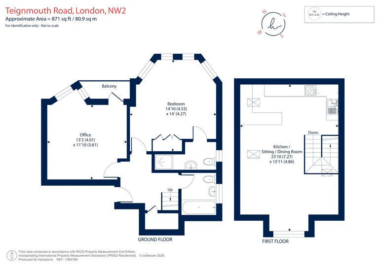 Floorplan 1 for Teignmouth Road London NW2