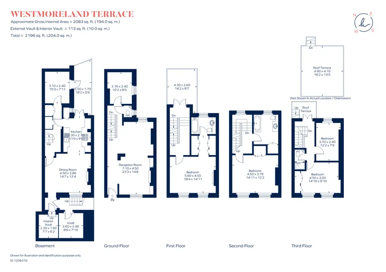 Floorplan 1 for Westmoreland Terrace, SW1V