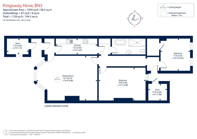 Floorplan 1 for Kingsway, Hove, BN3