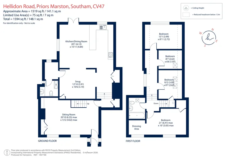 Floorplan 1 for Hellidon Road, Priors Marston, CV47