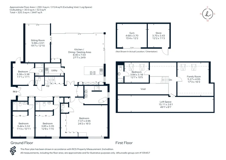 Floorplan 1 for Deerlands Lane, Dunsfold, GU8