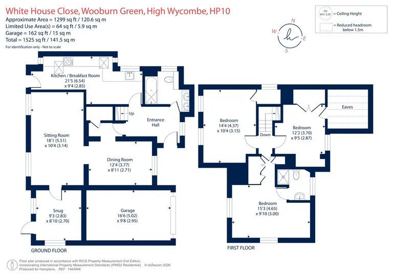 Floorplan 1 for White House Close, Wooburn Green, HP10