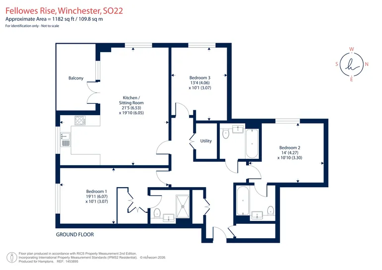 Floorplan 1 for Fellowes Rise, Winchester, SO22