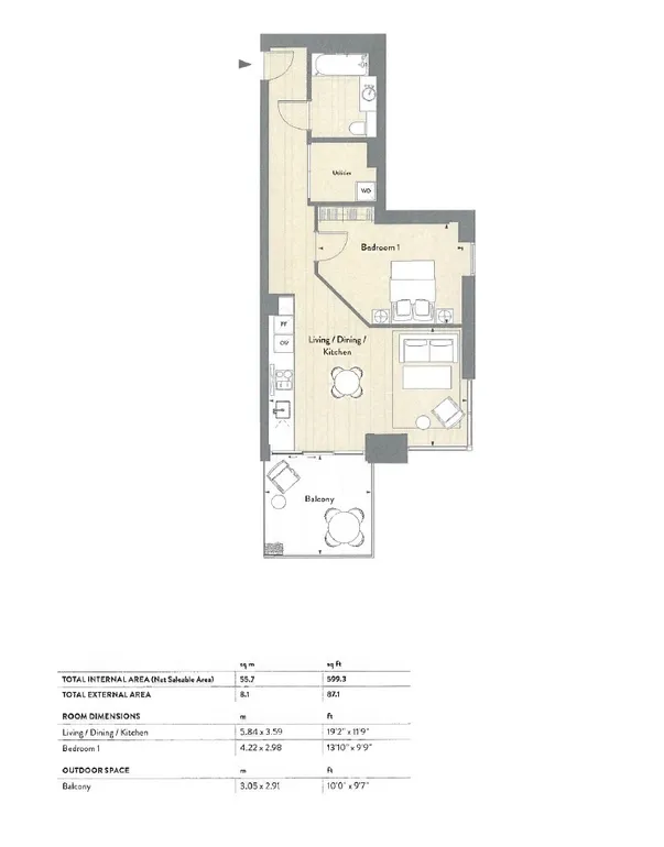 Floorplan 1 for Dahlia House Paddington W2