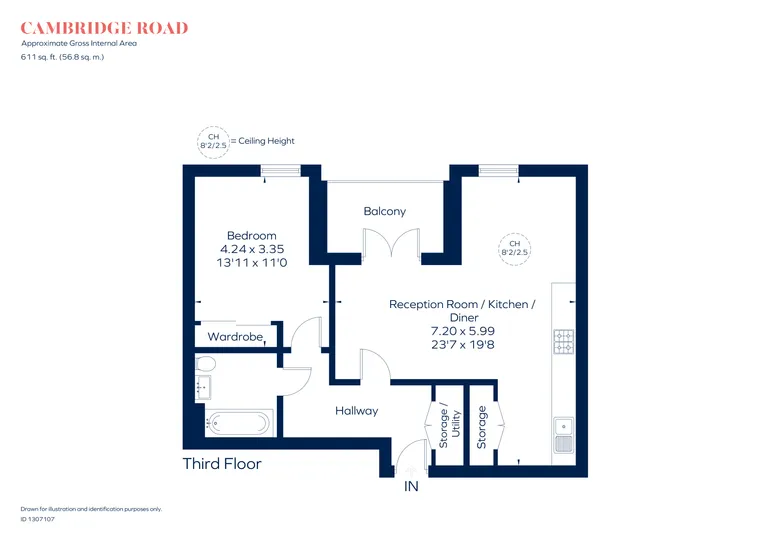 Floorplan 1 for Cambridge Road, London, NW6