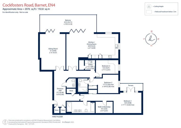 Floorplan 1 for Cockfosters Road Barnet EN4