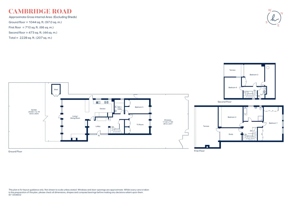 Floorplan for Cambridge Road, London, SW20