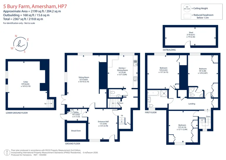 Floorplan 1 for Bury Farm, Amersham, HP7