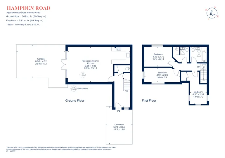 Floorplan 1 for Hampden Road, London, N10